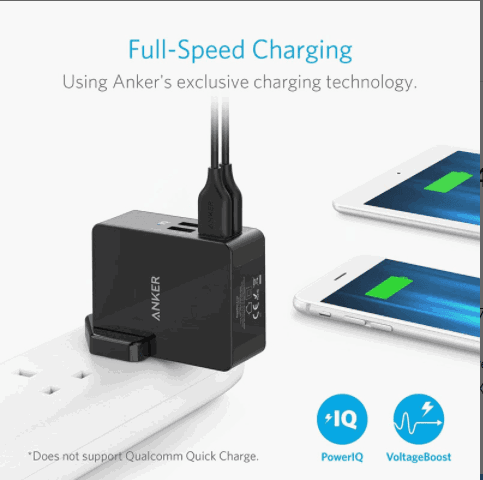 Anker Black 4 Port Wall Charger