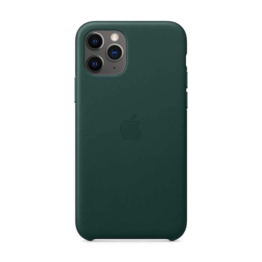 apple iphone 11 pro max leather case forest green