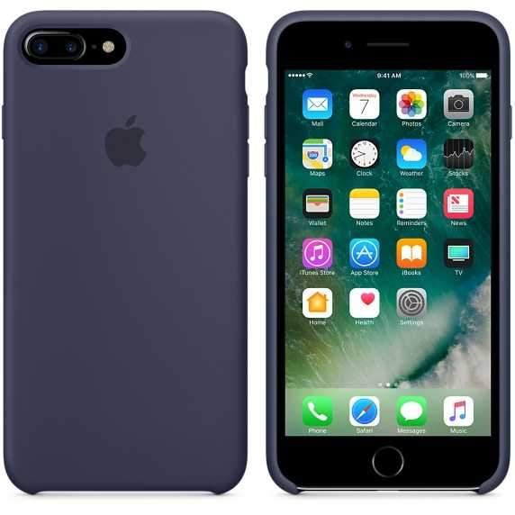 كفر ايفون 7 بلس سيليكون باللون الازرق الداكن من ابل Apple iPhone 7 Plus Silicon Case Midnight Blue