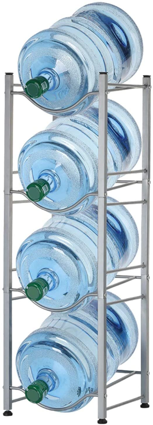 حامل قوارير الماء مقاوم للصدأ 4 أرفف Generic 4 Tier Stainless Steel Bottle Holder Detachable Storage
