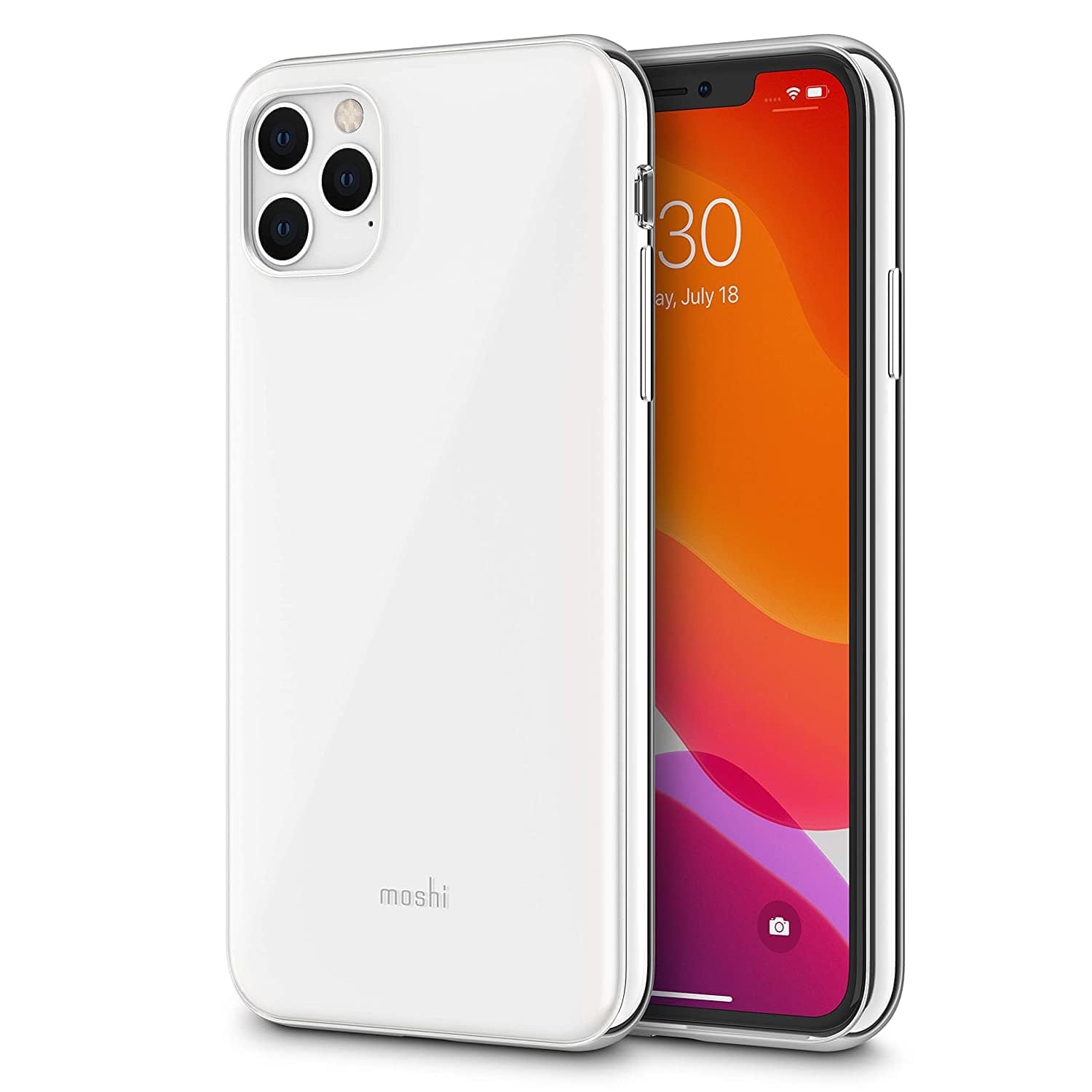 moshi iphone 11 pro max case iglaze pearl white