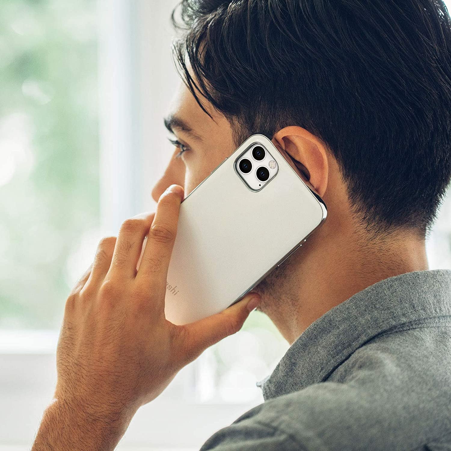 moshi iphone 11 pro max case iglaze pearl white