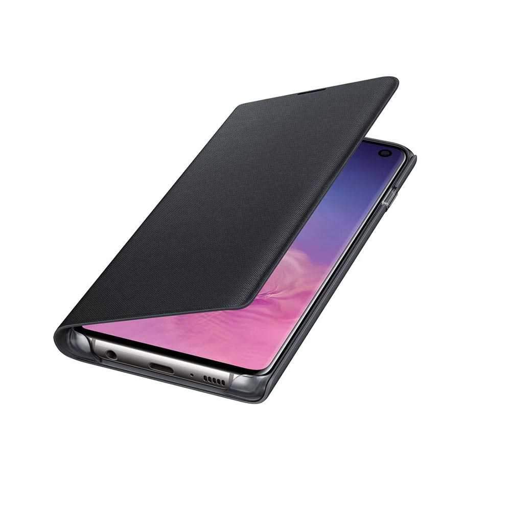 كفر جوال سامسونج جالكسي اس 10 بلس أسود سامسونج Samsung Galaxy S10+ Led View Cover 