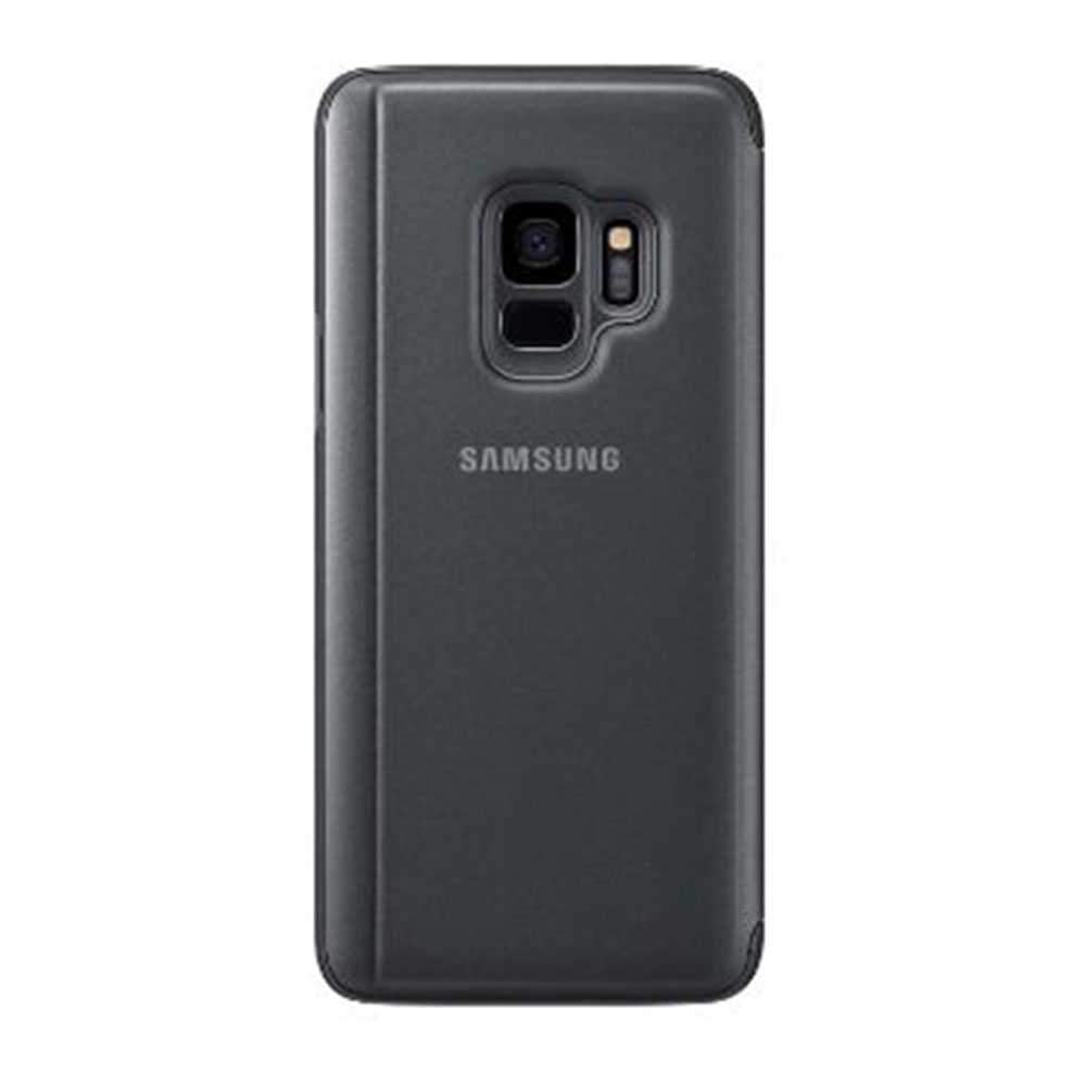 كفر جوال سامسونج جالكسي اس 9 شفاف وأسود سامسونج Samsung Galaxy S9 Clear View Standing Cover 
