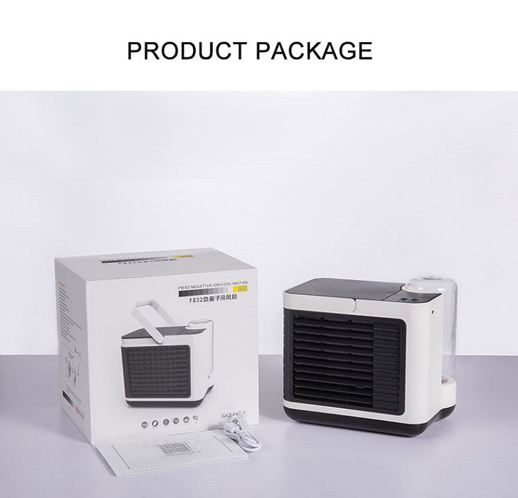 OEM Anion Air Cooler Usb Rechargeable Mini Small Home Desktop Air Conditioning Cooling Fan Desktop Water Cooling Fan