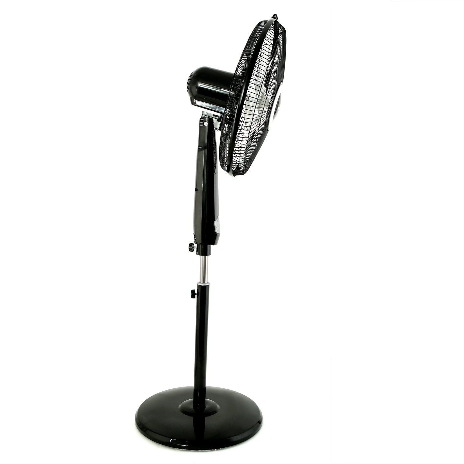Geepas 16" Stand Fan with Remote Control - 3 Mode/Speed, 5 Leaf Blade Wide Oscillation, Adjustable Height & Tilt Setting With Led Display - 7.5 Hours Timer