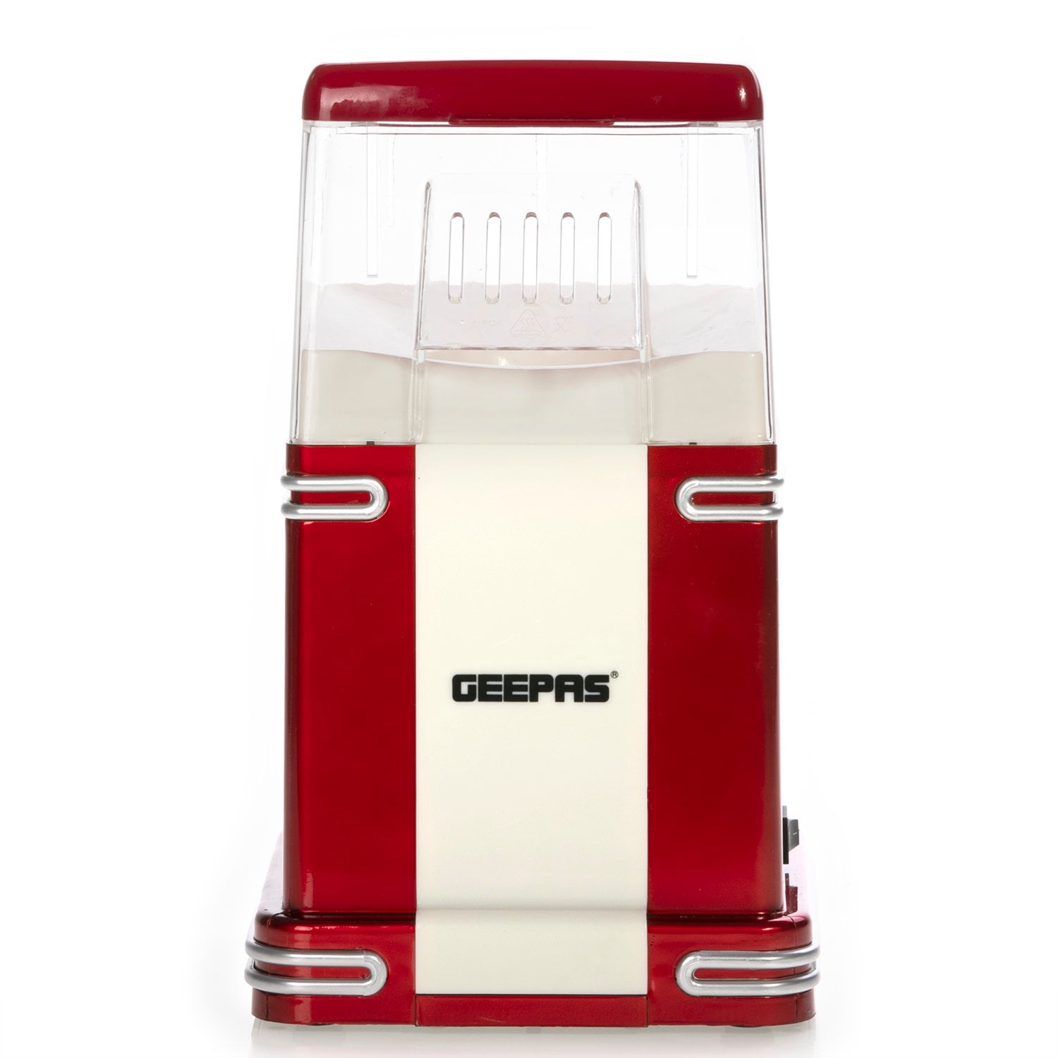 Geepas GPM41502UK 1200W Electric Popcorn Maker Machine - Portable Makes Hot, Fresh, Healthy and Fat-Free Theater Style Popcorn Anytime - On/Off Switch, Attractive Design & Oil-Free Popcorn Popper - 2 Years Warranty