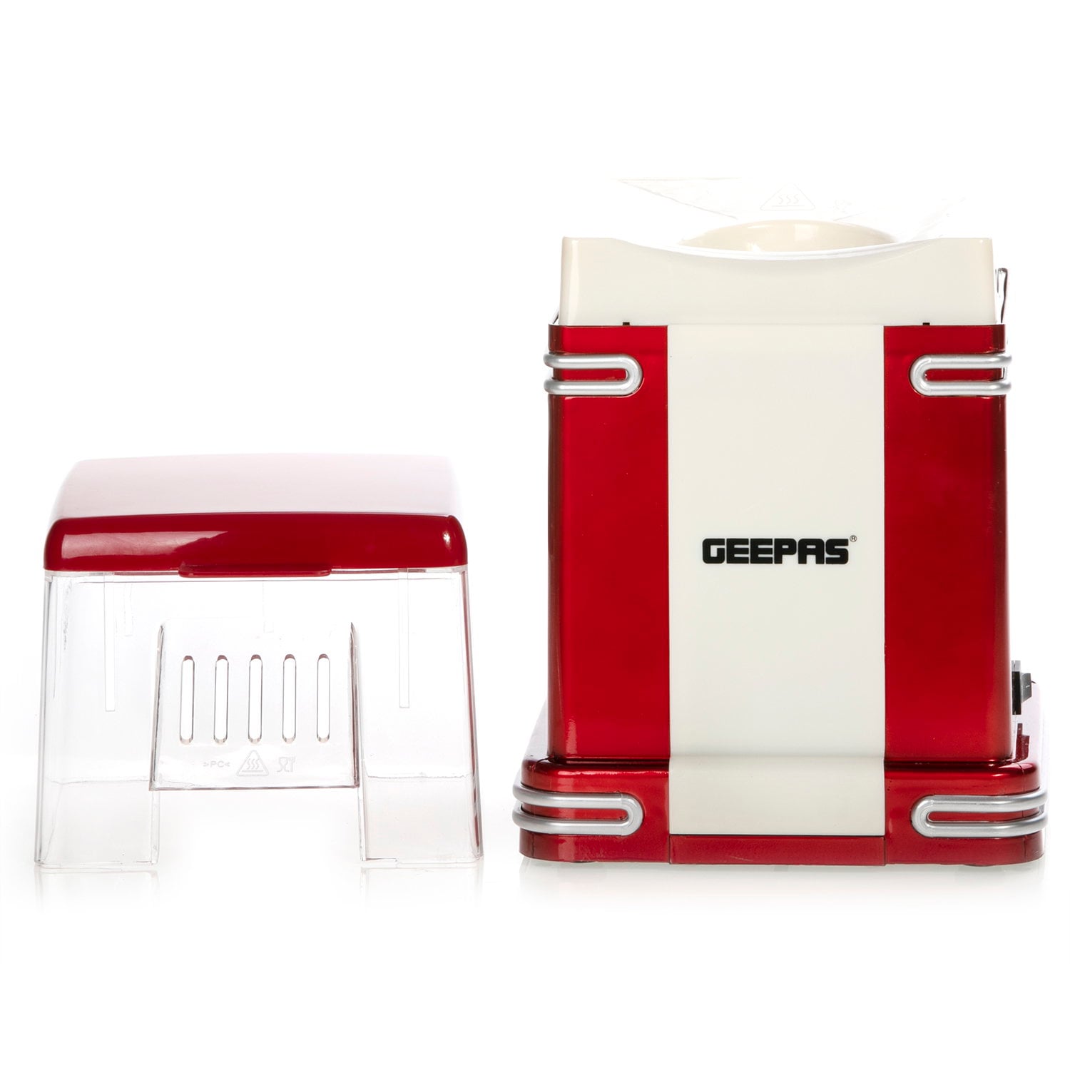 Geepas GPM41502UK 1200W Electric Popcorn Maker Machine - Portable Makes Hot, Fresh, Healthy and Fat-Free Theater Style Popcorn Anytime - On/Off Switch, Attractive Design & Oil-Free Popcorn Popper - 2 Years Warranty