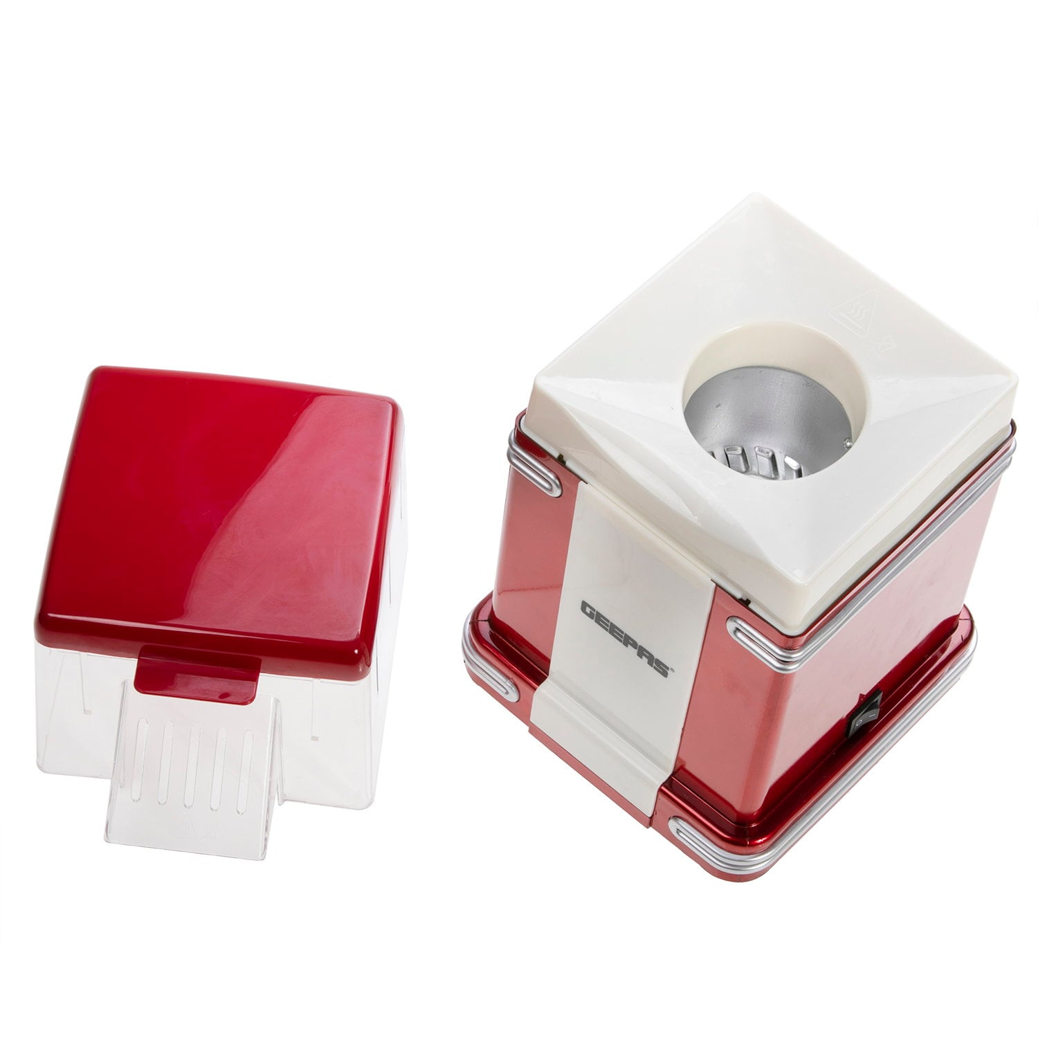 Geepas GPM41502UK 1200W Electric Popcorn Maker Machine - Portable Makes Hot, Fresh, Healthy and Fat-Free Theater Style Popcorn Anytime - On/Off Switch, Attractive Design & Oil-Free Popcorn Popper - 2 Years Warranty