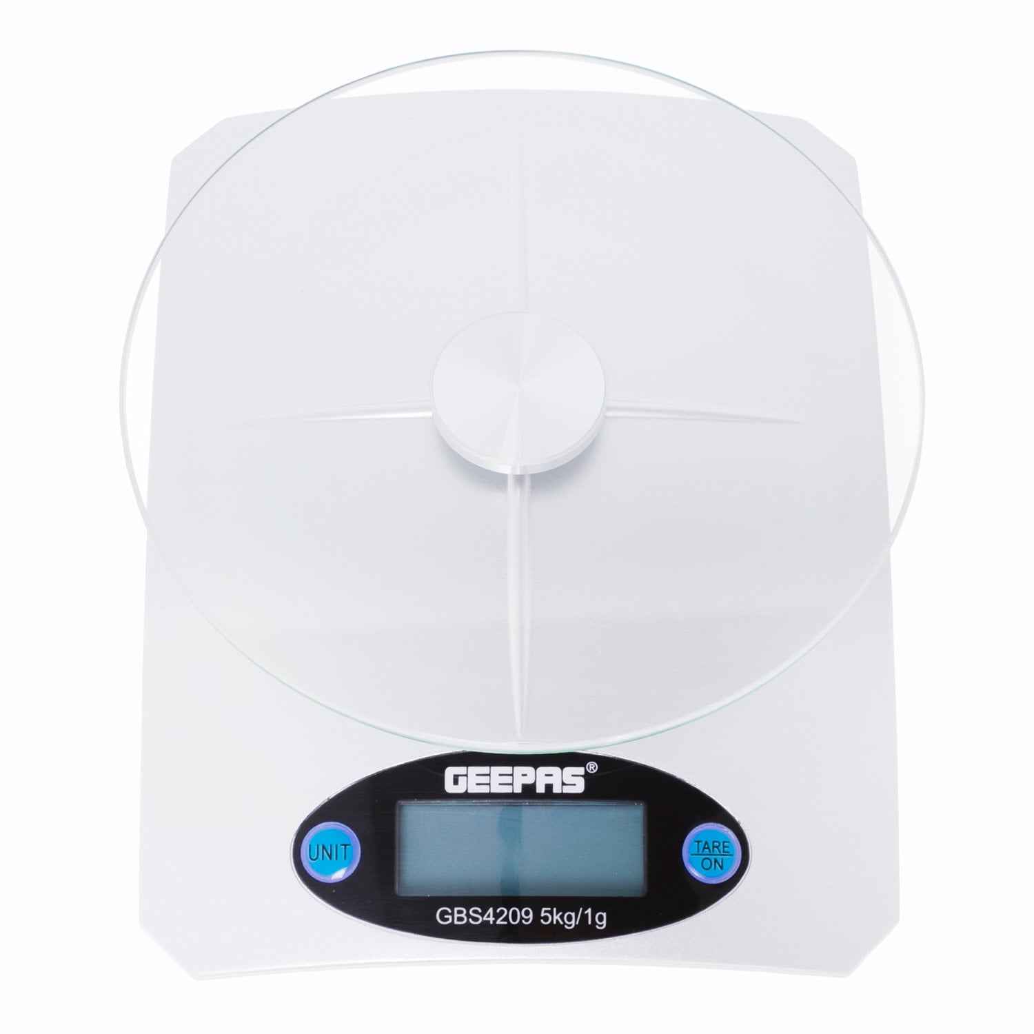 Geepas GKS46502UK Kitchen Weighing Scales Food Stainless Steel Top Panel, Digital Display - 2 Years Warranty