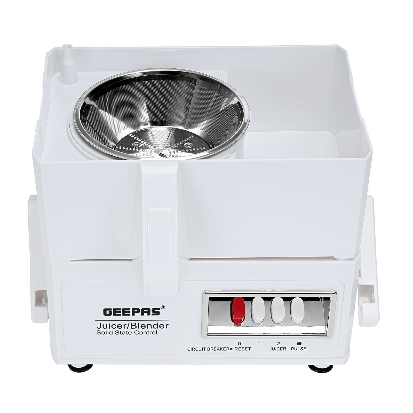 Geepas 4-in-1 Food Processor & Juicer - Multi-functional Smoothie Maker, Juicer, Compact Electric Blender, Chopper & Grinder - 1.6L Jar, 2-Speed Pulse Function for Ice Crusher - 600W - 2 Years Warranty