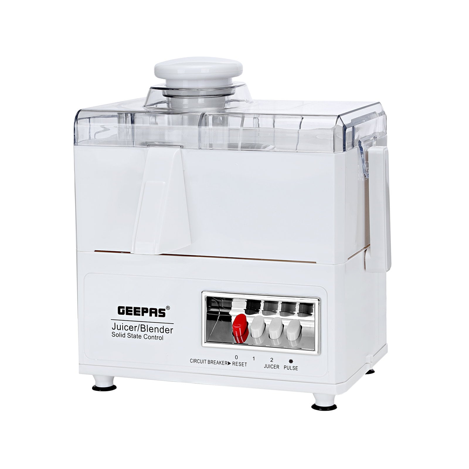 Geepas 4-in-1 Food Processor & Juicer - Multi-functional Smoothie Maker, Juicer, Compact Electric Blender, Chopper & Grinder - 1.6L Jar, 2-Speed Pulse Function for Ice Crusher - 600W - 2 Years Warranty