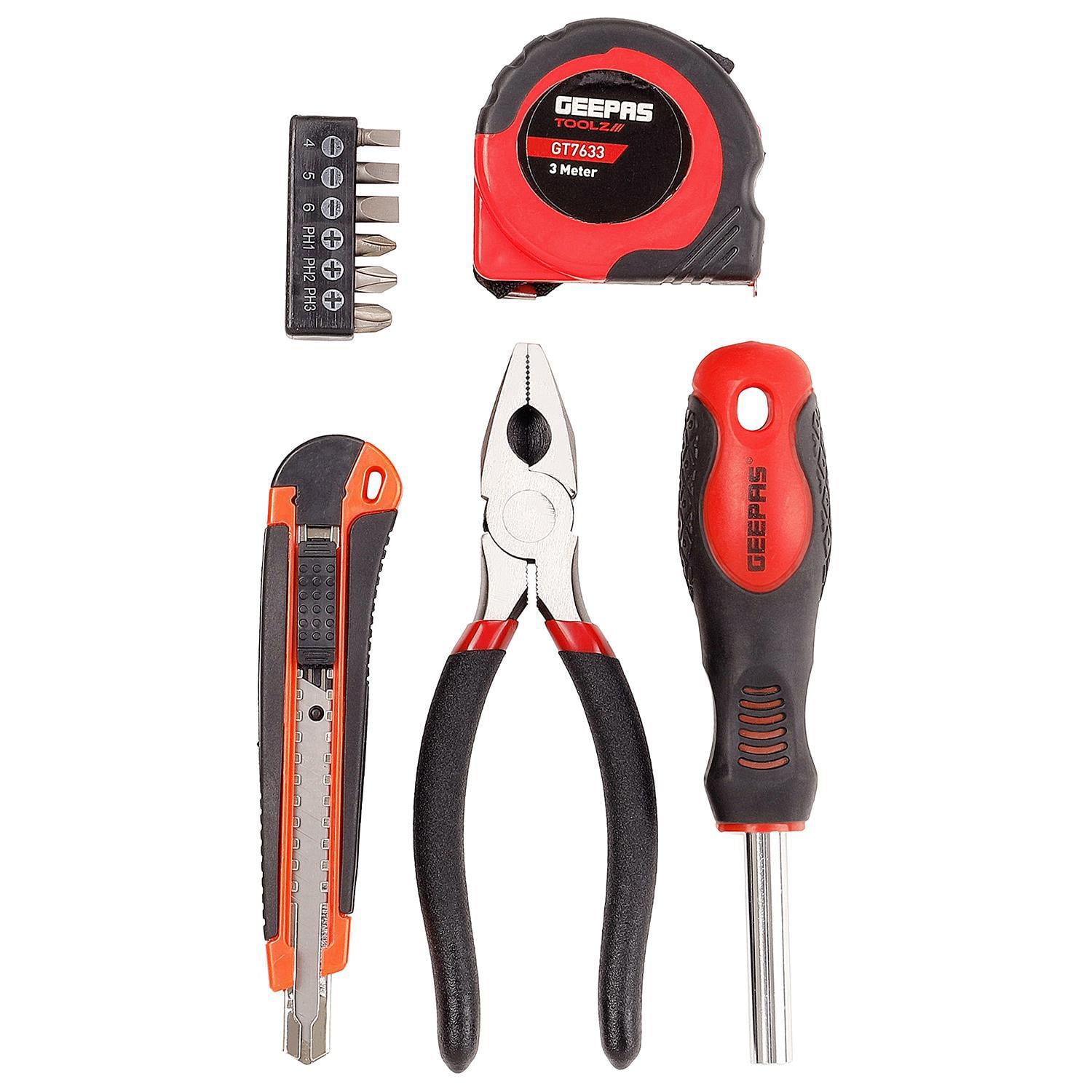 طقم عدة 10 قطعة جيباس Geepas 10 PCS Combination Tool Set For General Use