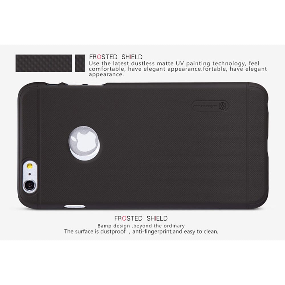 Nillkin Cover Compatible with iPhone 6s Plus / iPhone 6 Plus Case Super Frosted Shield Hard Phone Cover [ Slim Fit ] [ Designed Case for iPhone 6s Plus / iPhone 6 Plus ] - Black - Black