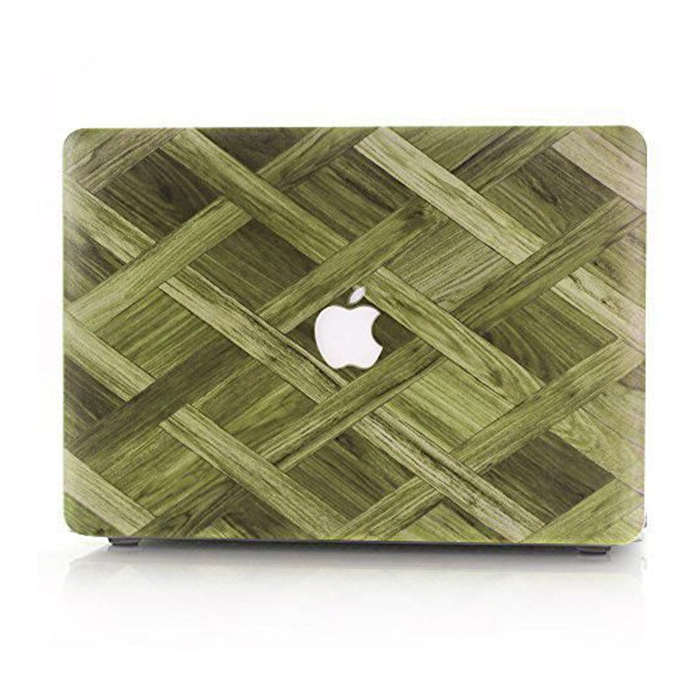 كفر ماك بوك O Ozone Macbook Hard Case for Macbook Pro 13 Inch Cover  A1425 A1502 Wooden Green