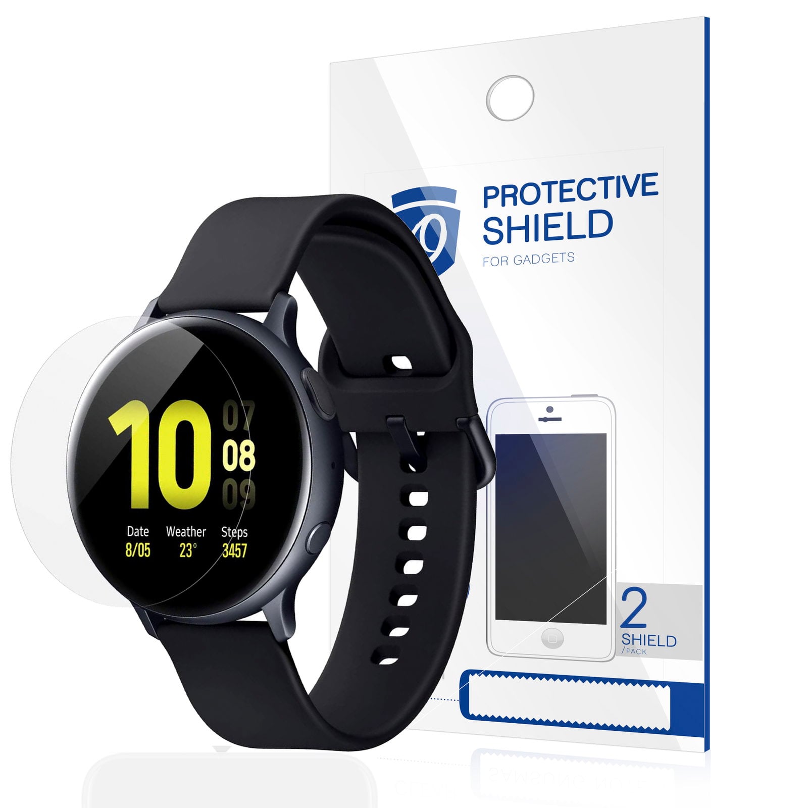 O Ozone Screen Protector for Galaxy Watch Active 2 40mm Soft Protective PET Screen Guard Film Crystal Clear HD [Designed For Samsung Galaxy Active 2 Smartwatch Fitness Tracker] - [Pack Of 2] - Clear