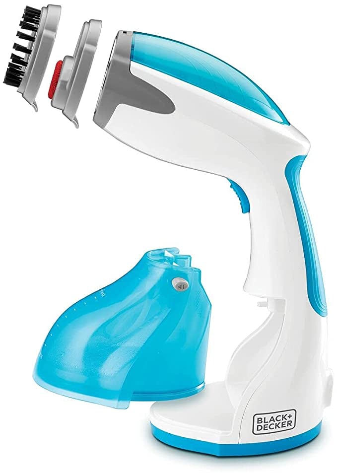 BLACK&amp;DECKER Black+Decker Handheld Garment Steamer 1200 W 260 ml Anti Drip Auto Shut Off White/Blue  HST1200 B5 2 Years Warranty