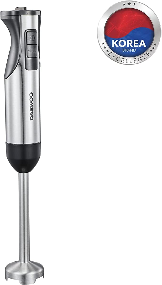 خلاط يدوي 600 واط Daewoo 4-in-1 Stainless Steel Hand Blender with Chopper
