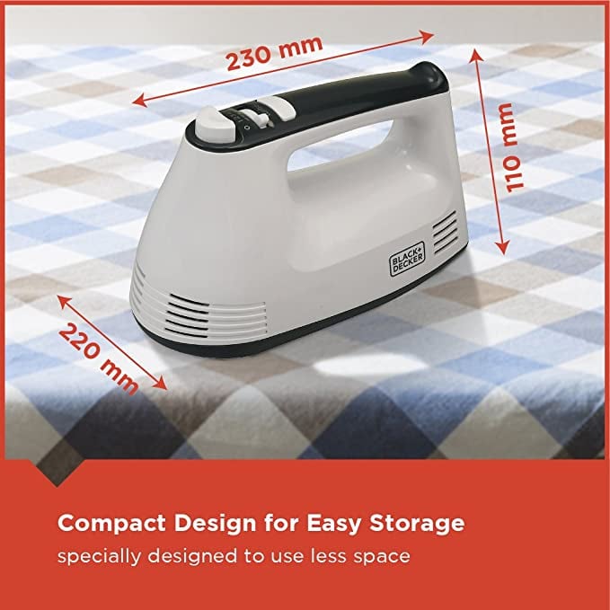 خلاط يدوي 5 سرعات 300 واط Black+Decker Hand Mixer