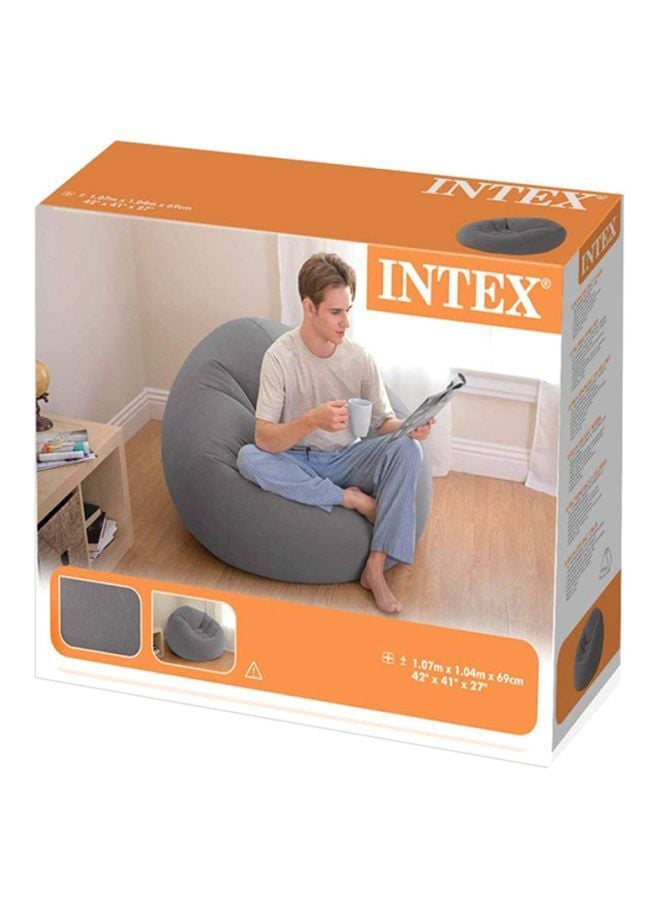 INTEX Beanless Bag Inflatable Chair Grey 45x45x28inch