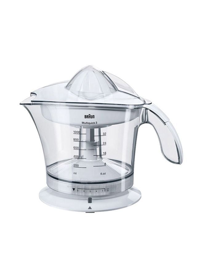 عصارة فواكه كهربائية بسعة 1 لتر - أبيض BRAUN - Multiquick 3 Citrus Press MPZ 9