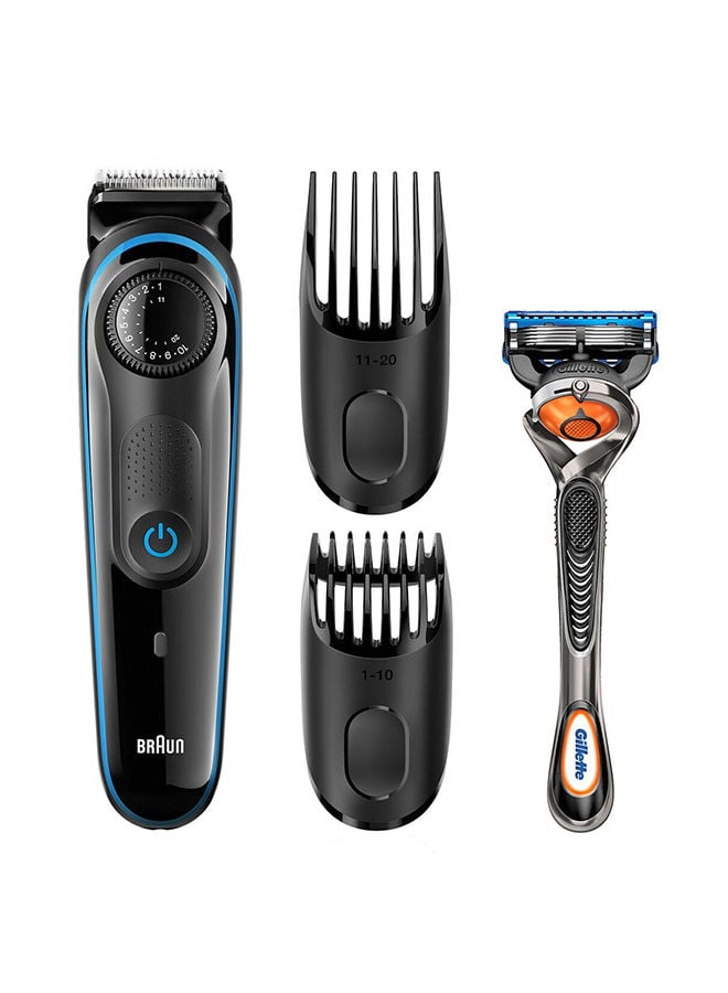 BRAUN BT 3040 Beard Trimmer With Fusion Pro Glide Manual Razor Black 1Piece
