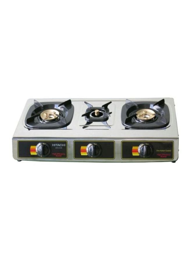 HITACHI 3 Burners Stainless Steel Gas Table Mph310ri Silver