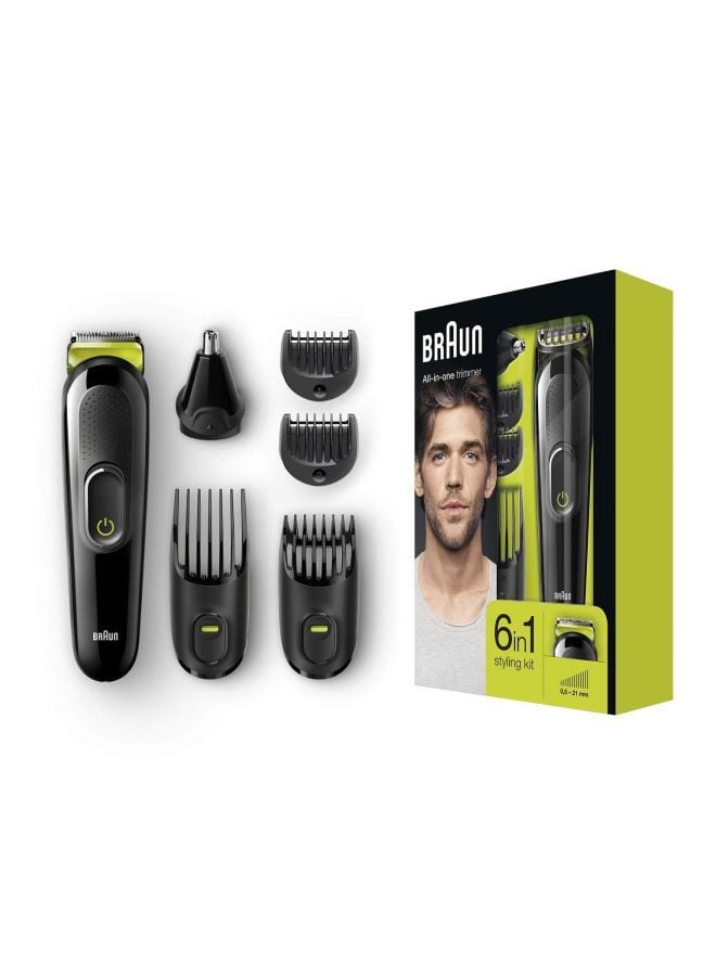 BRAUN 6 In 1 Trimmer Kit Black/green 21millimeter