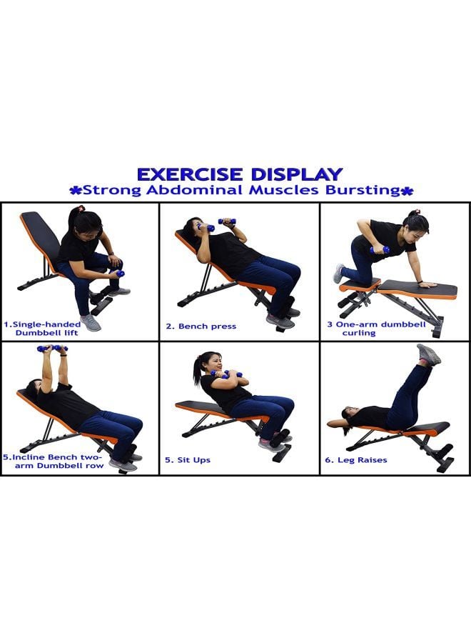 SkyLand SKY LAND EM1853 Unisex Adult Multifunction Adjustable Weight Bench Black, L 112 x W 33 X H 41 cm