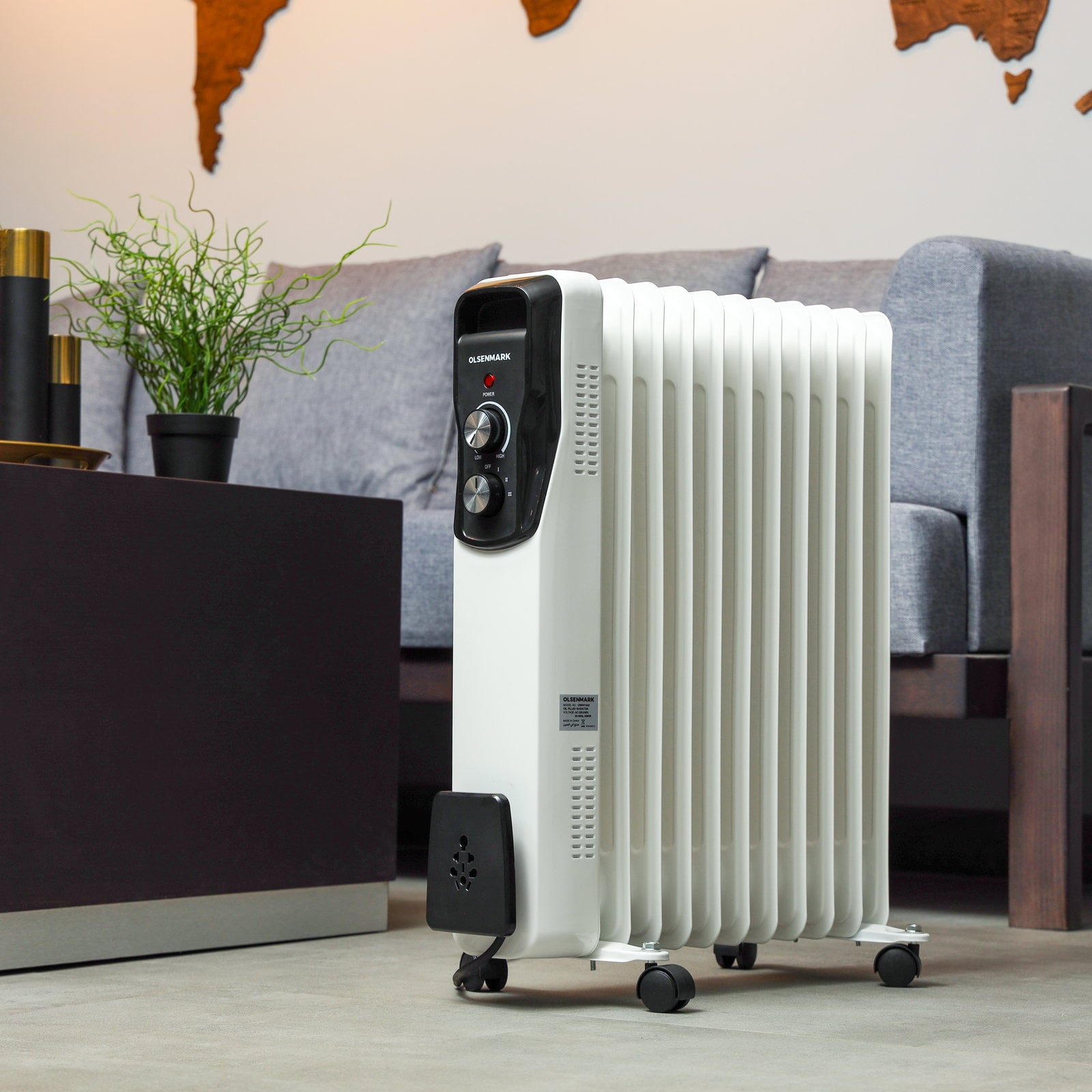 مدفأة كهربائية (شوفاج متنقل) مع 11 شفرة Olsenmark Oil Filled Radiator 11 Fins Radiator