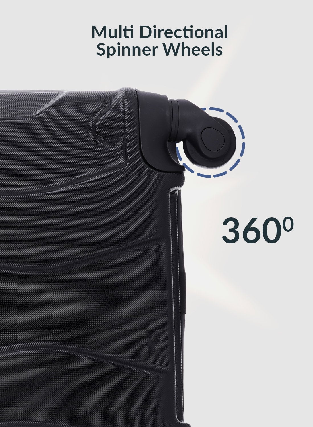 طقم حقائب سفر 4 حقائب مادة ABS بعجلات دوارة (20 ، 24 ، 28 ،32) بوصة أسود PARA JOHN - 4 Pcs Zin Trolley Luggage Set, Black