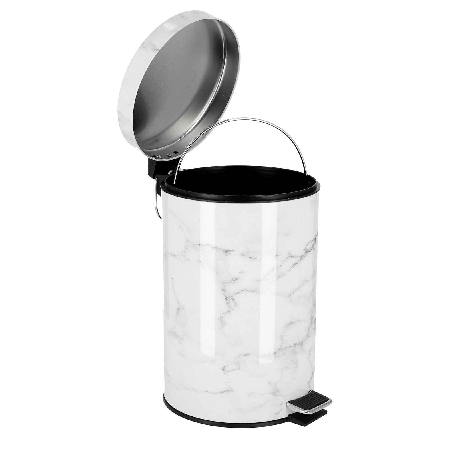 سلة مهملات ( 12 لتر ) - ابيض Royalford - Marble Design Dust Bin