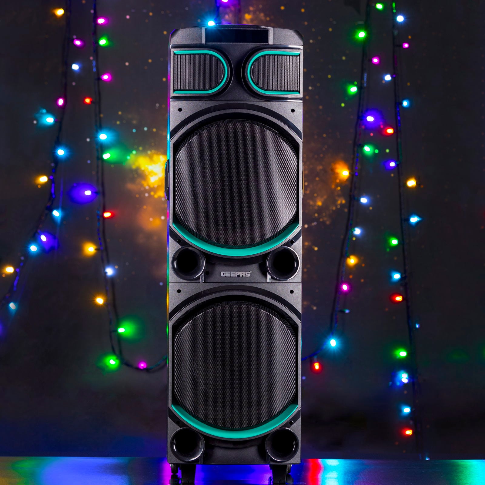 سماعات مع ميكروفون بلوتوث قابلة لإعادة الشحن جيباس Geepas Rechargeable Bluetooth Professional Speaker