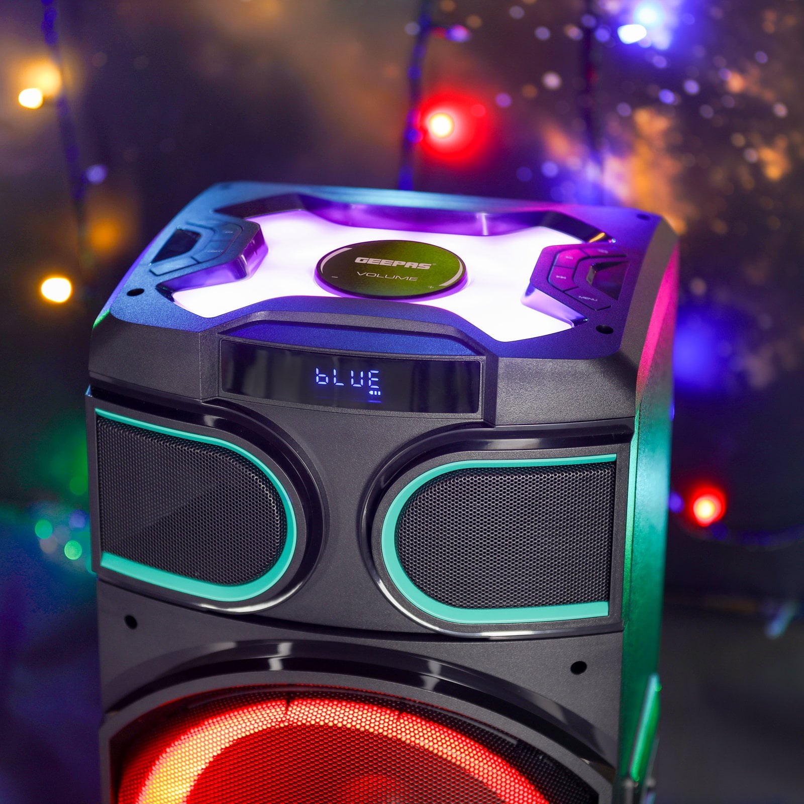 سماعات مع ميكروفون بلوتوث قابلة لإعادة الشحن جيباس Geepas Rechargeable Bluetooth Professional Speaker