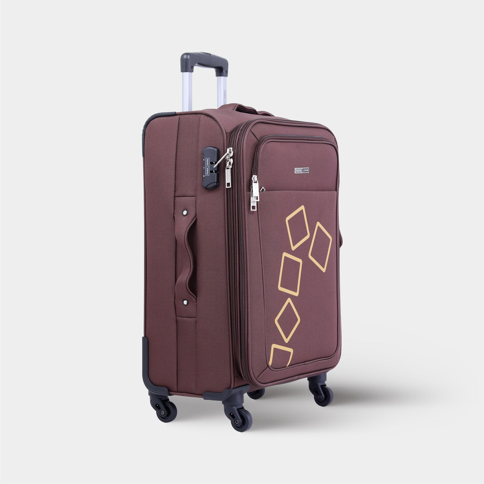 طقم حقائب سفر 4 حقائب مادة نايلون بعجلات دوارة (20 ، 24 ، 28 ، 32) بوصة لون القهوة PARA JOHN – Travel Luggage Suitcase Set of 4 – Trolley Bag, Carry On Hand Cabin Luggage Bag (20 ، 24 ، 28 ، 32) inch