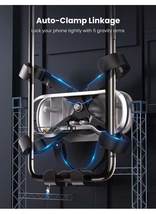 UGREEN Car Phone Holder Air Vent Mount Gravity Auto Clamp Retractable Cradle Clip for iPhone 13 13 Mini 13 Pro 13 Pro Max 11 min pro max XR XS Samsung S20 S10 A71 A70 black