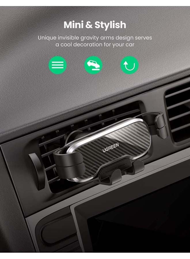 UGREEN Car Phone Holder Air Vent Mount Gravity Auto Clamp Retractable Cradle Clip for iPhone 13 13 Mini 13 Pro 13 Pro Max 11 min pro max XR XS Samsung S20 S10 A71 A70 black