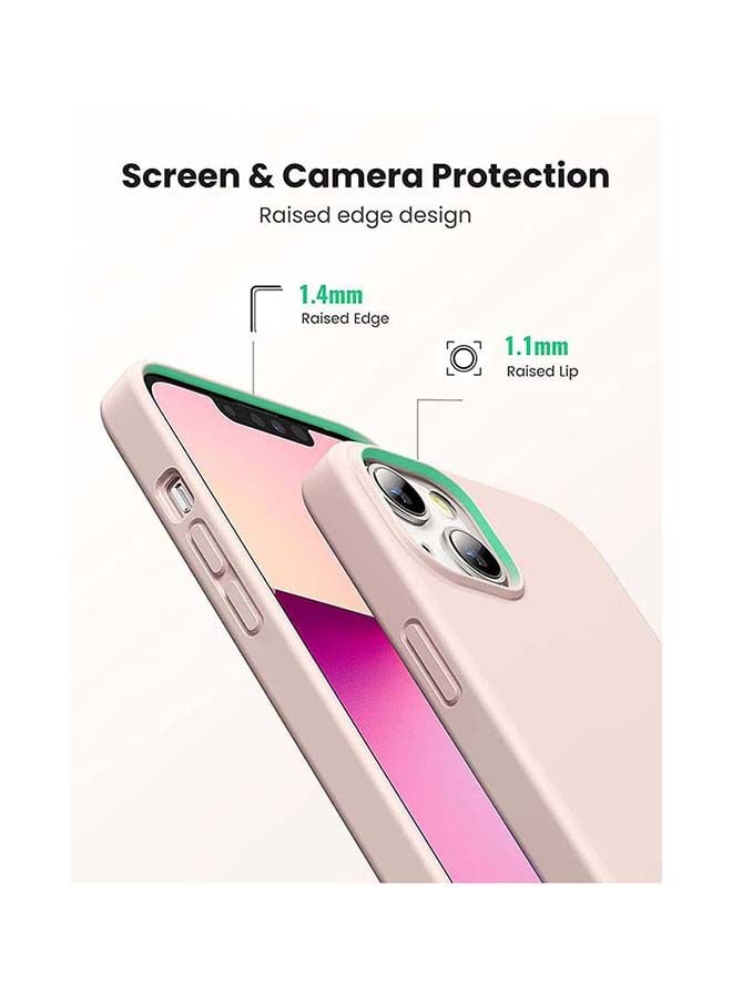 كفر ايفون 13 - وردي Silicone Anti-Scratch Protective Case For iPhone 13 6.1 inch