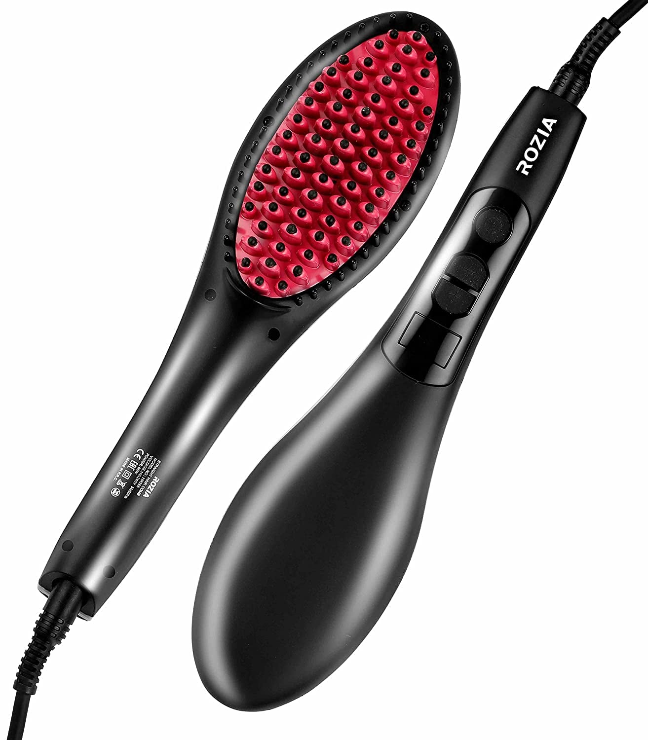 مشط الشعر الكهربائي ROZIA Straight Hair Brush بقوة 450 Celsius