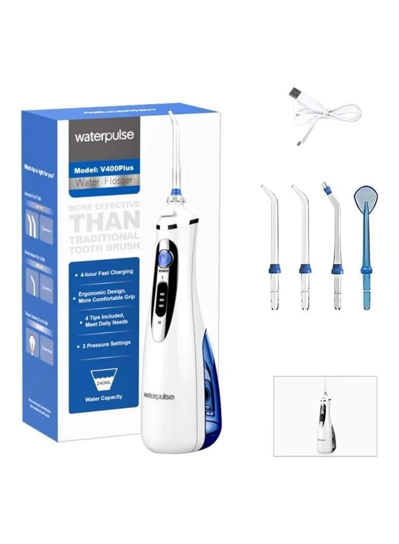 جهاز خيط الاسنان المائي Waterpulse V400 Plus Portable Water Flosser