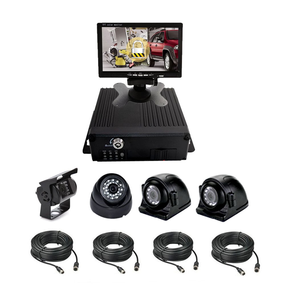 كاميرات سيارات عدد 4 مع جهاز DVR وشاشة AHD من كروني Crony C-1004 Car AHD Mobile Vehicle Car DVR Video Recorder Kit