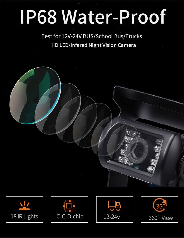 كاميرات سيارات عدد 4 مع جهاز DVR وشاشة AHD من كروني Crony C-1004 Car AHD Mobile Vehicle Car DVR Video Recorder Kit