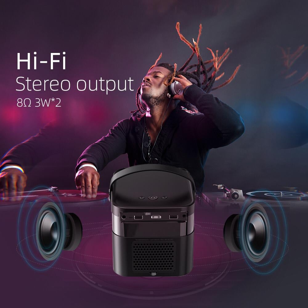 بروجكتر باينتك سنيمائي محمول (مستعمل) Byintek Smart 3D DLP Projector UFO U70 Pro و بمقاس عرض 180 إنش (used)