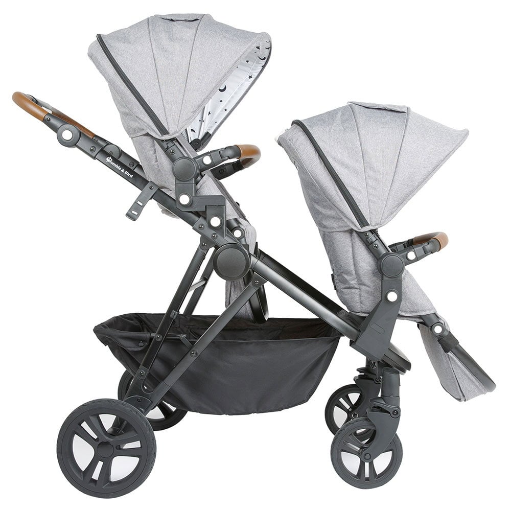 عربة اطفال مزدوجة بامبل آند بيرد رمادي bumble & bird dove double stroller grey