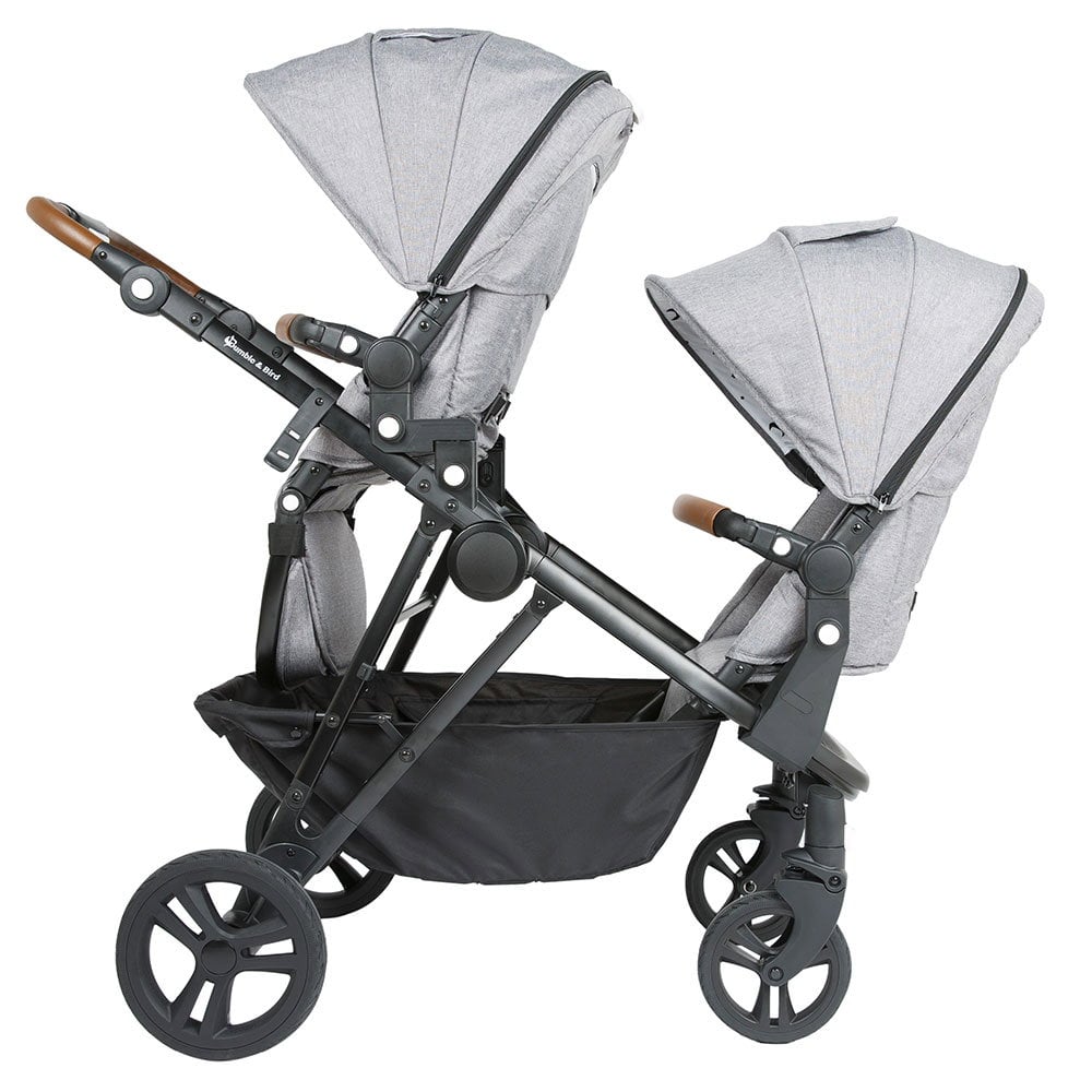 عربة اطفال مزدوجة بامبل آند بيرد رمادي bumble & bird dove double stroller grey