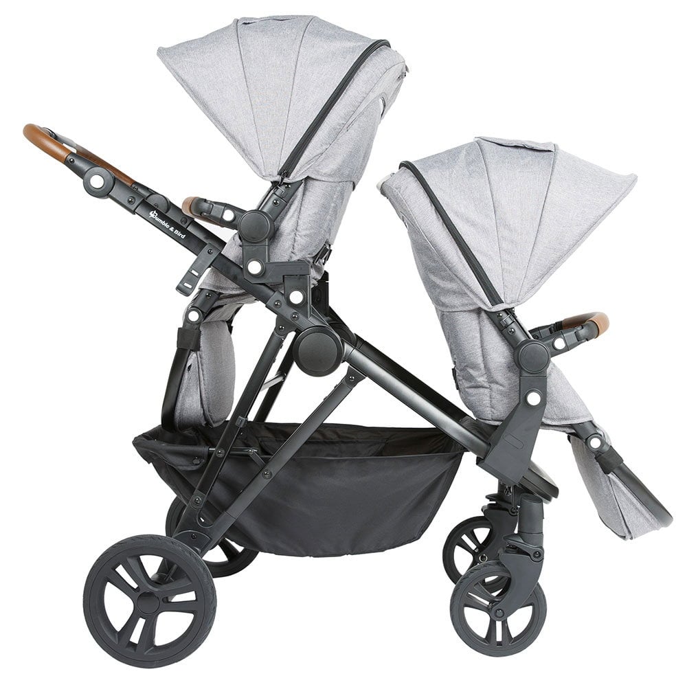 عربة اطفال مزدوجة بامبل آند بيرد رمادي bumble & bird dove double stroller grey