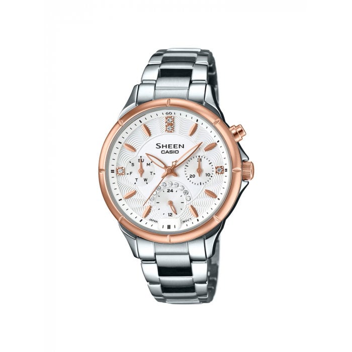 ساعة كاسيو شين نسائية أنالوغ معدن Casio SHEEN Women Analog Watch SHE-3047SG-7AUDR