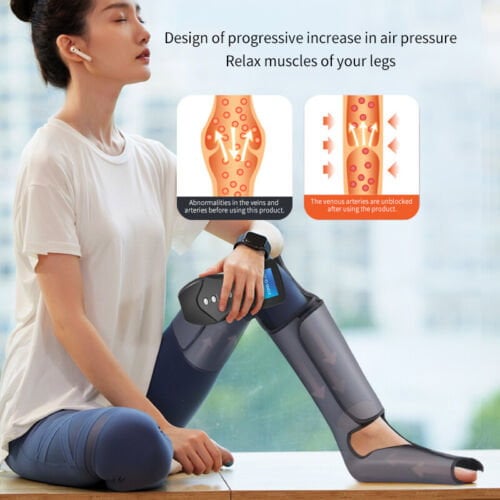 جهاز مساج القدم الإحترافي Full Leg Calf Foot Massager Air Compression