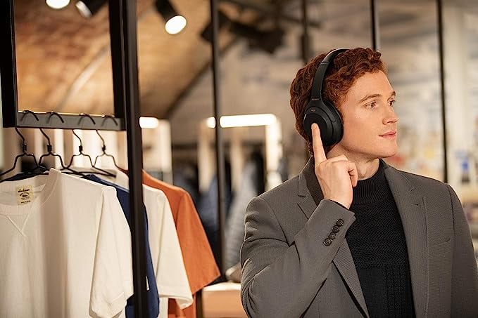 سماعة بلوتوث سوني 1000 اكس ام 4 اللاسلكية Sony Wireless Over-the-Ear Headphones WH-1000XM4