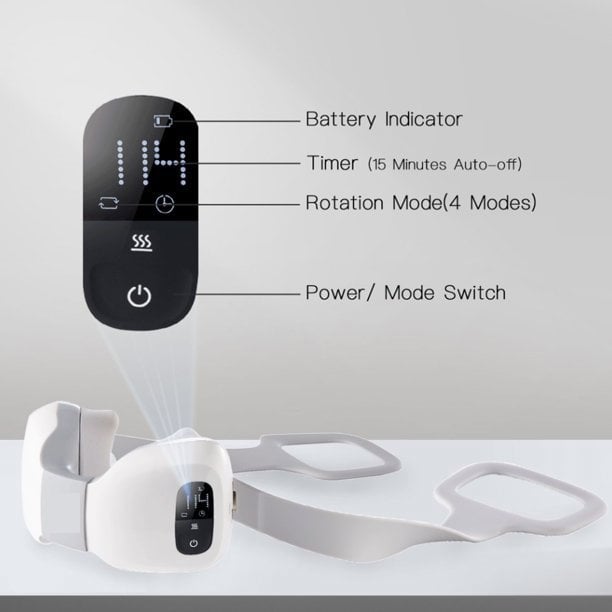 جهاز مساج للرقبة والكتف مع خاصية التسخين 2200 مللي أمبير Portable Rechargeable Neck and Shoulder Massager With Heat